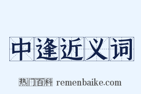 中逢近义词是什么意思的图片